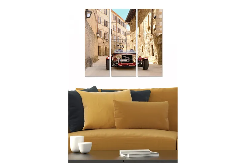 Canvastaulu City 3-pak Monivärinen, 20x50 cm