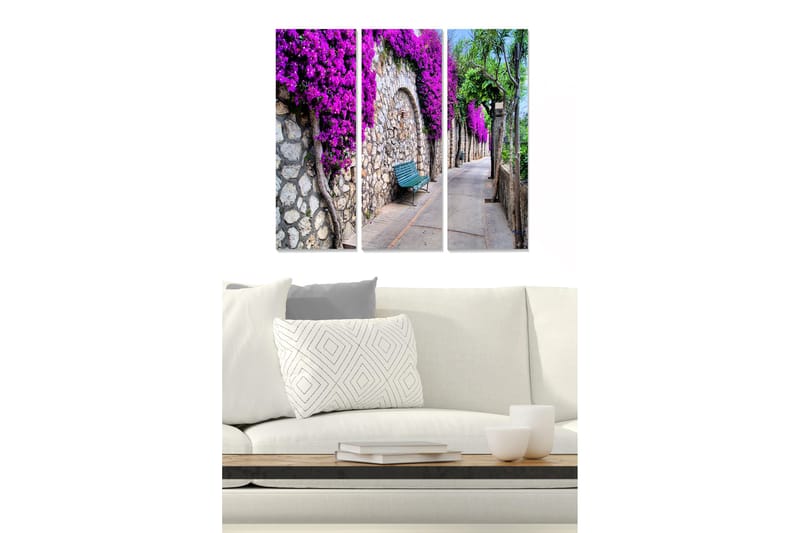 Canvastaulu City 3-pak Monivärinen, 20x50 cm