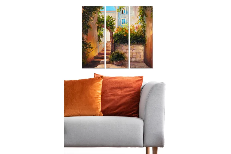 Canvastaulu City 3-pak Monivärinen, 20x50 cm