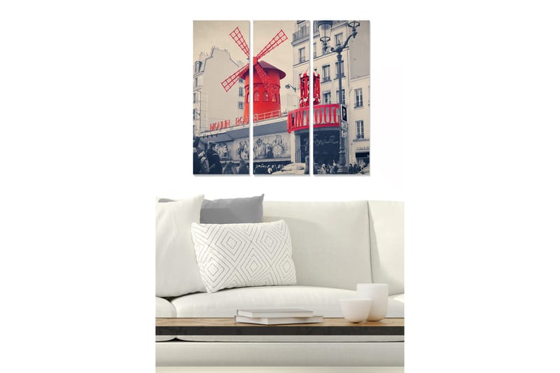 Canvastaulu City 3-pak Monivärinen, 20x50 cm