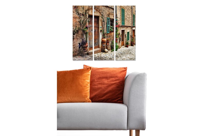 Canvastaulu City 3-pak Monivärinen, 20x50 cm