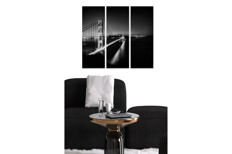 Canvastaulu City 3-pak Monivärinen, 20x50 cm