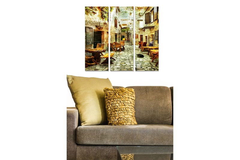 Canvastaulu City 3-pak Monivärinen, 20x50 cm