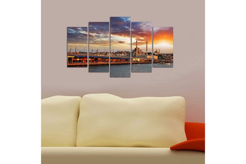 Canvastaulu City Istanbul 5-pak Monivärinen - 20x60 cm - Sisustustuotteet - Seinäkoristeet