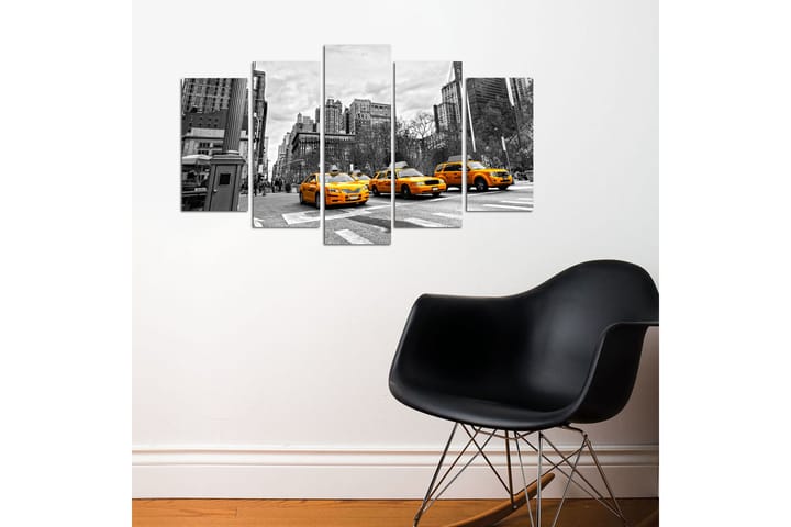 Canvastaulu City New York 5-pak Monivärinen - 20x60 cm - Canvas-taulu - Seinäkoristeet