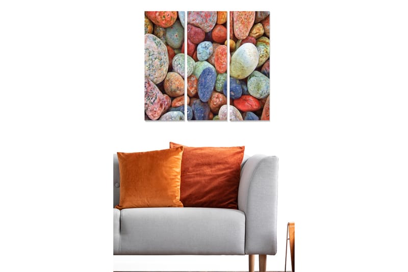 Canvastaulu Colorful 3-pak Monivärinen - 20x50 cm - Sisustustuotteet - Seinäkoristeet