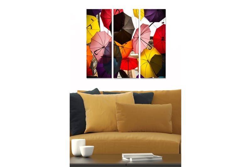 Canvastaulu Colorful 3-pak Monivärinen - 20x50 cm - Sisustustuotteet - Seinäkoristeet