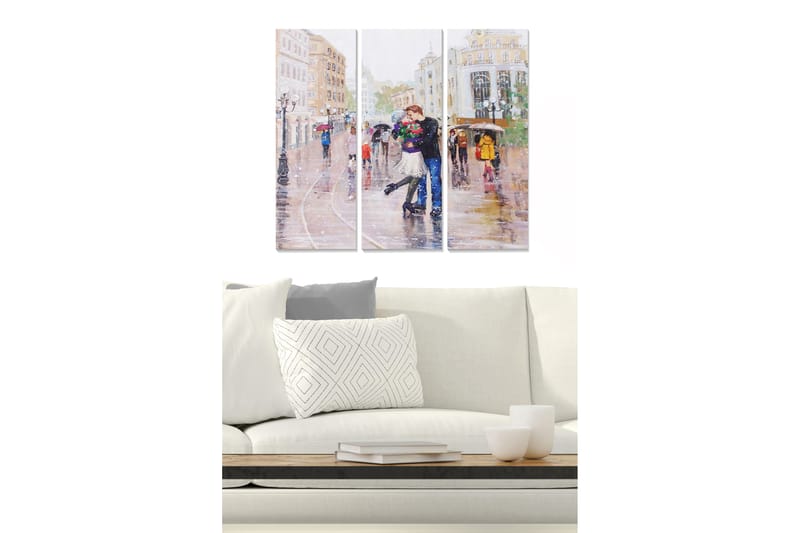 Canvastaulu Colorful 3-pak Monivärinen - 20x50 cm - Sisustustuotteet - Seinäkoristeet