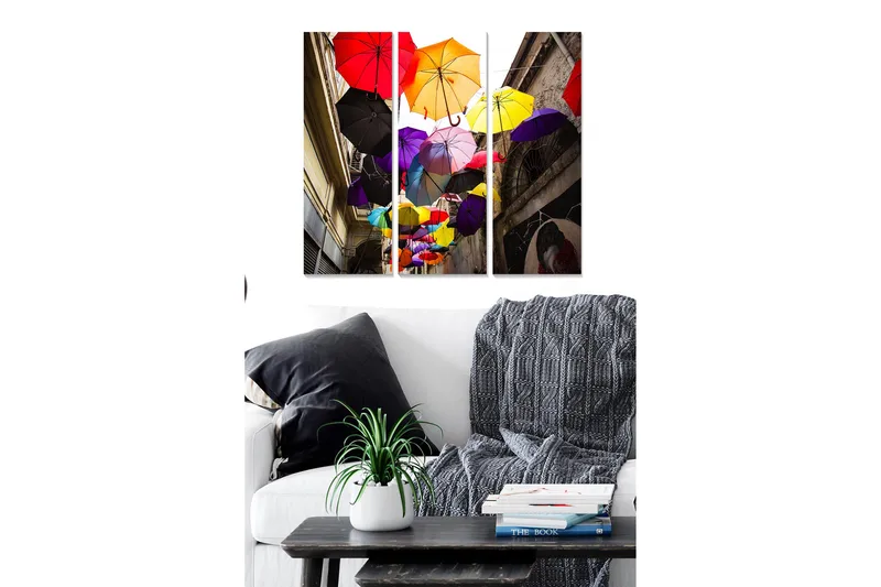 Canvastaulu Colorful 3-pak Monivärinen, 20x50 cm