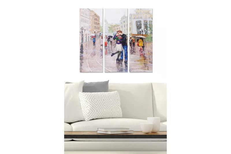 Canvastaulu Colorful 3-pak Monivärinen, 20x50 cm