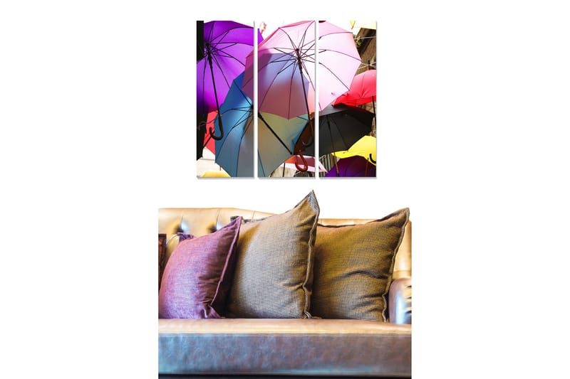 Canvastaulu Colorful 3-pak Monivärinen, 20x50 cm