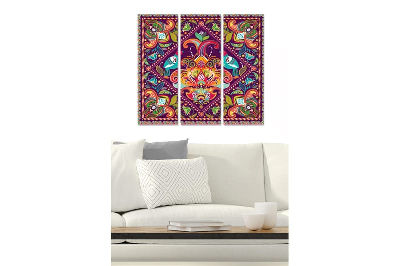 Canvastaulu Colorful 3-pak Monivärinen, 20x50 cm