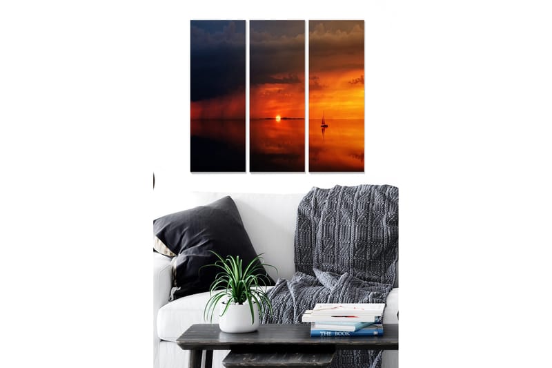 Canvastaulu Colorful 3-pak Monivärinen, 20x50 cm