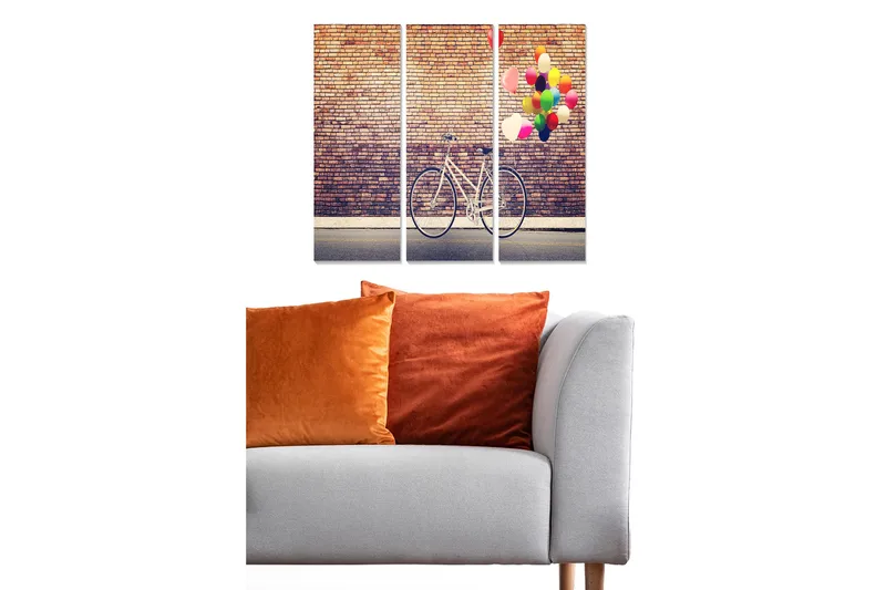 Canvastaulu Colorful 3-pak Monivärinen, 20x50 cm