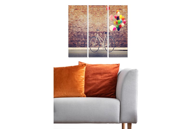 Canvastaulu Colorful 3-pak Monivärinen, 20x50 cm