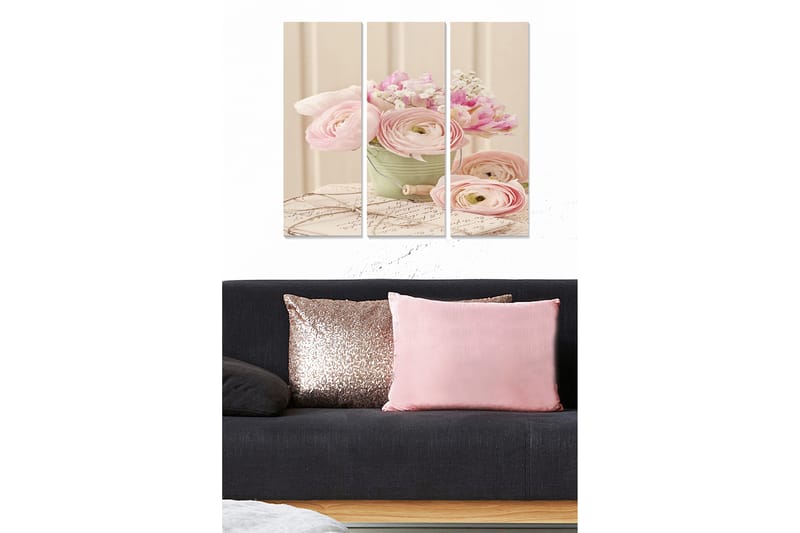 Canvastaulu Floral 3-pak Monivärinen - 20x50 cm - Sisustustuotteet - Seinäkoristeet