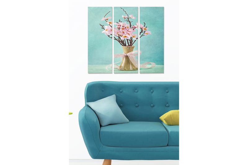 Canvastaulu Floral 3-pak Monivärinen - 20x50 cm - Sisustustuotteet - Seinäkoristeet