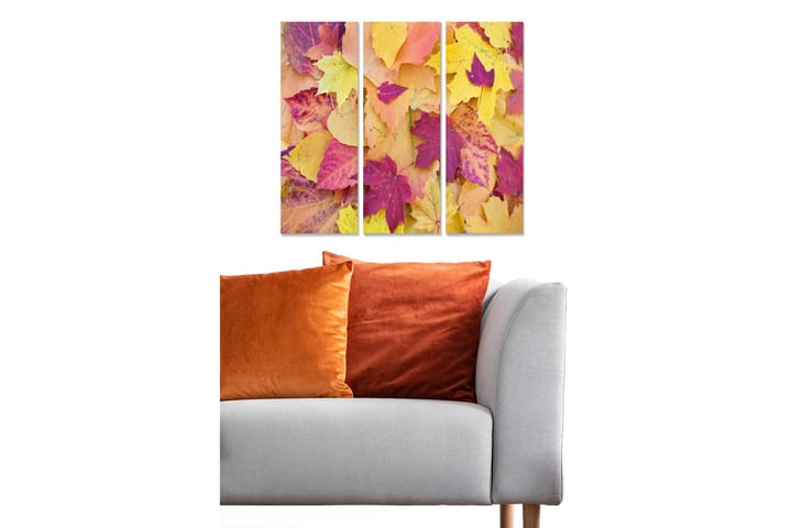Canvastaulu Floral 3-pak Monivärinen - 20x50 cm - Canvas-taulu - Seinäkoristeet