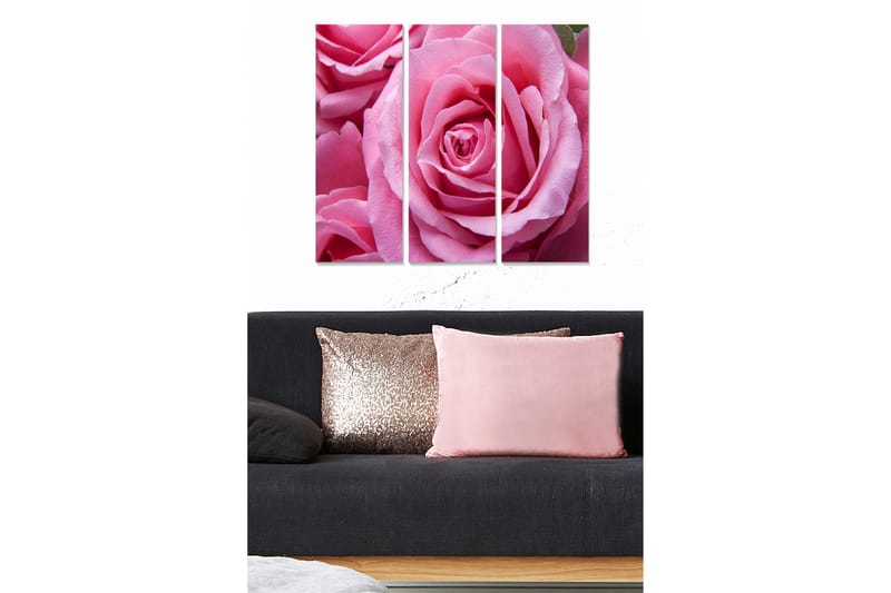 Canvastaulu Floral 3-pak Monivärinen - 20x50 cm - Sisustustuotteet - Seinäkoristeet