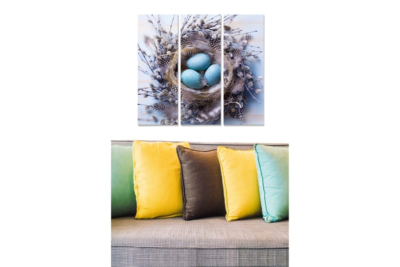 Canvastaulu Floral 3-pak Monivärinen - 20x50 cm - Sisustustuotteet - Seinäkoristeet