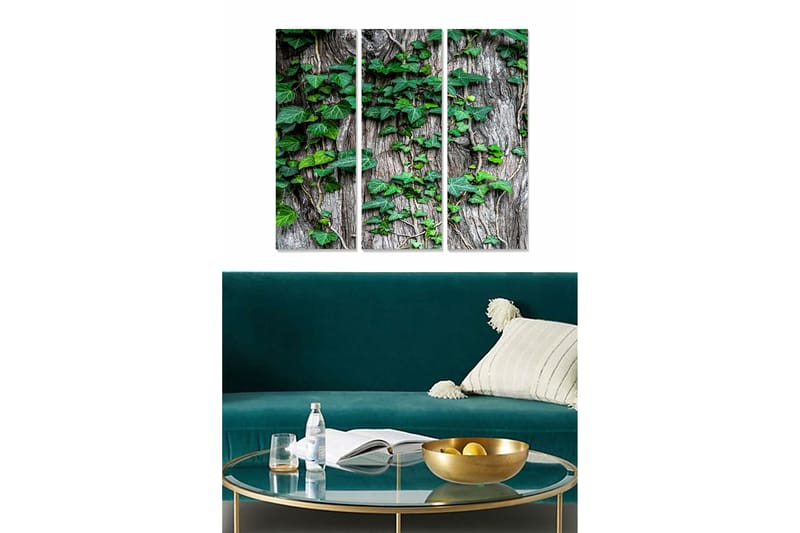 Canvastaulu Floral 3-pak Monivärinen - 20x50 cm - Sisustustuotteet - Seinäkoristeet