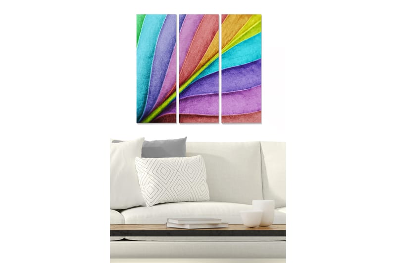 Canvastaulu Floral 3-pak Monivärinen - 20x50 cm - Sisustustuotteet - Seinäkoristeet