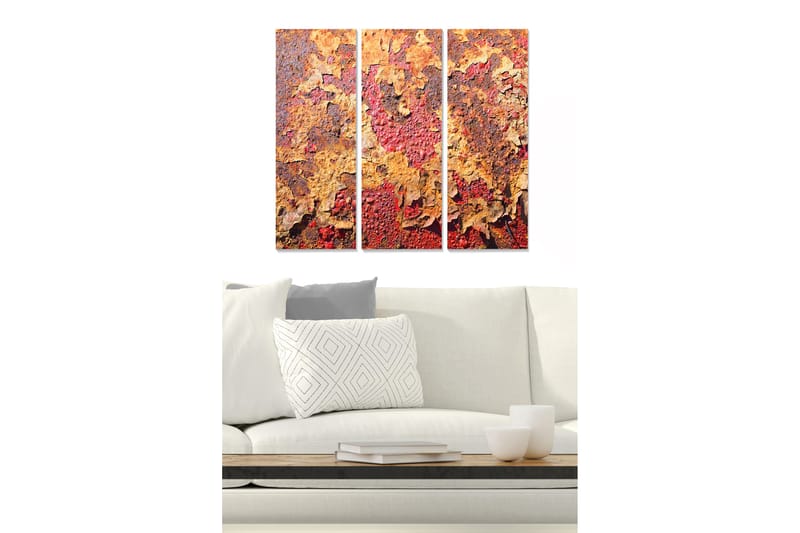 Canvastaulu Floral 3-pak Monivärinen - 20x50 cm - Sisustustuotteet - Seinäkoristeet