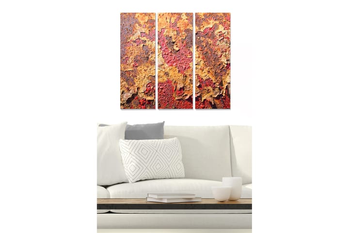 Canvastaulu Floral 3-pak Monivärinen - 20x50 cm - Seinäkoristeet - Canvas-taulu