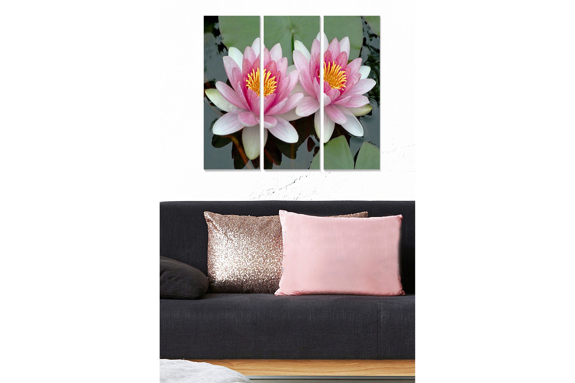 Canvastaulu Floral 3-pak Monivärinen - 20x50 cm - Sisustustuotteet - Seinäkoristeet