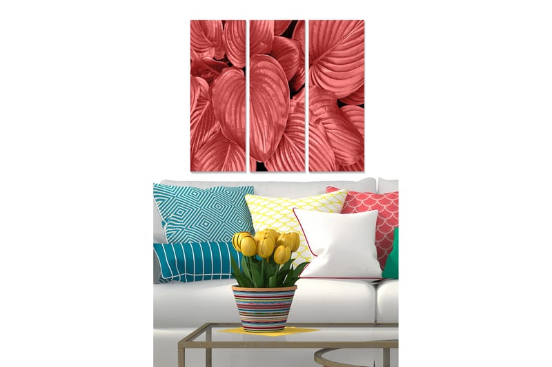 Canvastaulu Floral 3-pak Monivärinen - 20x50 cm - Sisustustuotteet - Seinäkoristeet
