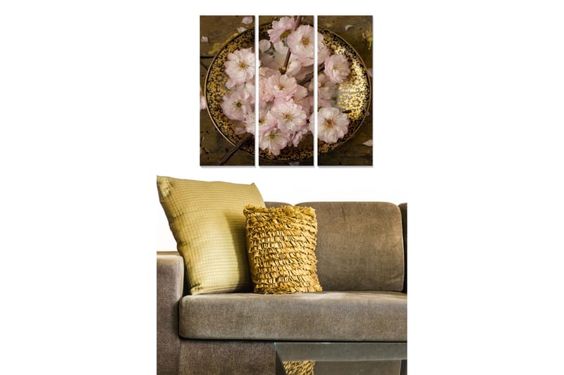 Canvastaulu Floral 3-pak Monivärinen - 20x50 cm - Sisustustuotteet - Seinäkoristeet