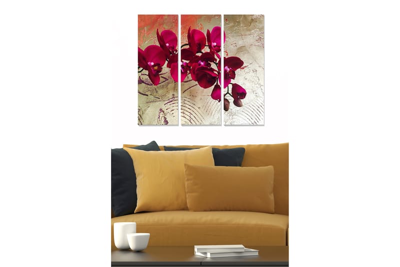 Canvastaulu Floral 3-pak Monivärinen - 20x50 cm - Sisustustuotteet - Seinäkoristeet