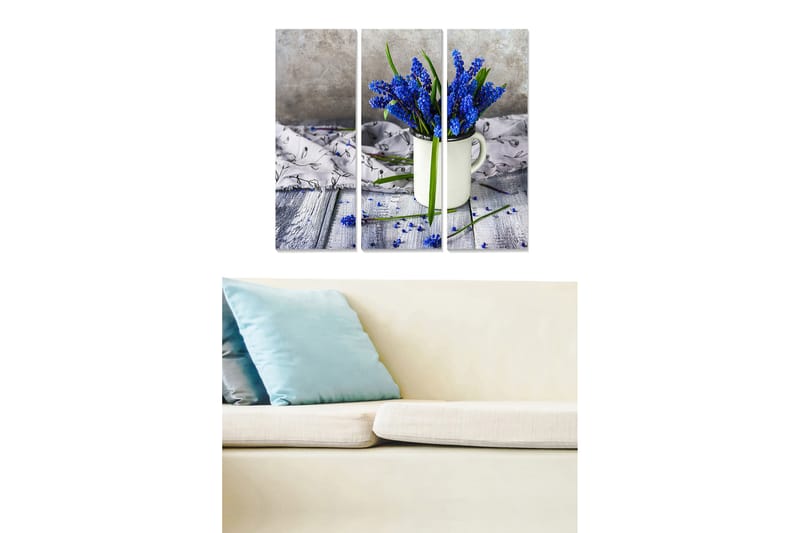 Canvastaulu Floral 3-pak Monivärinen - 20x50 cm - Sisustustuotteet - Seinäkoristeet