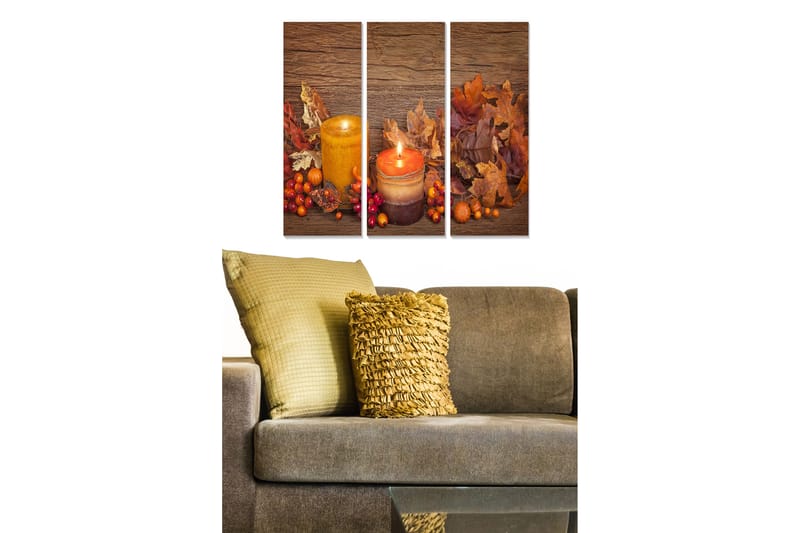Canvastaulu Floral 3-pak Monivärinen - 20x50 cm - Sisustustuotteet - Seinäkoristeet