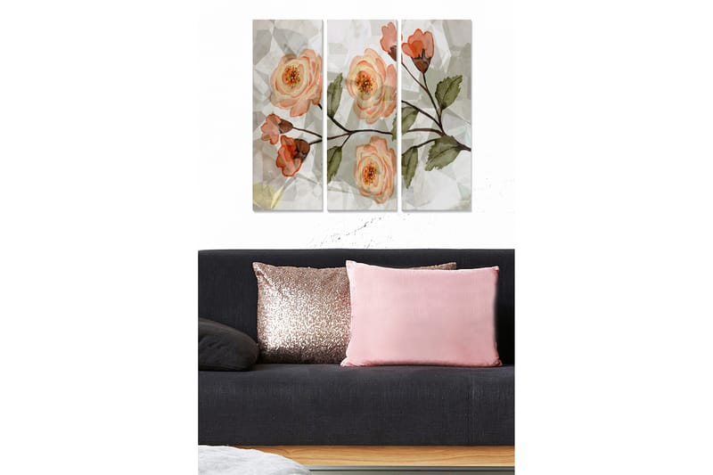 Canvastaulu Floral 3-pak Monivärinen - 20x50 cm - Sisustustuotteet - Seinäkoristeet