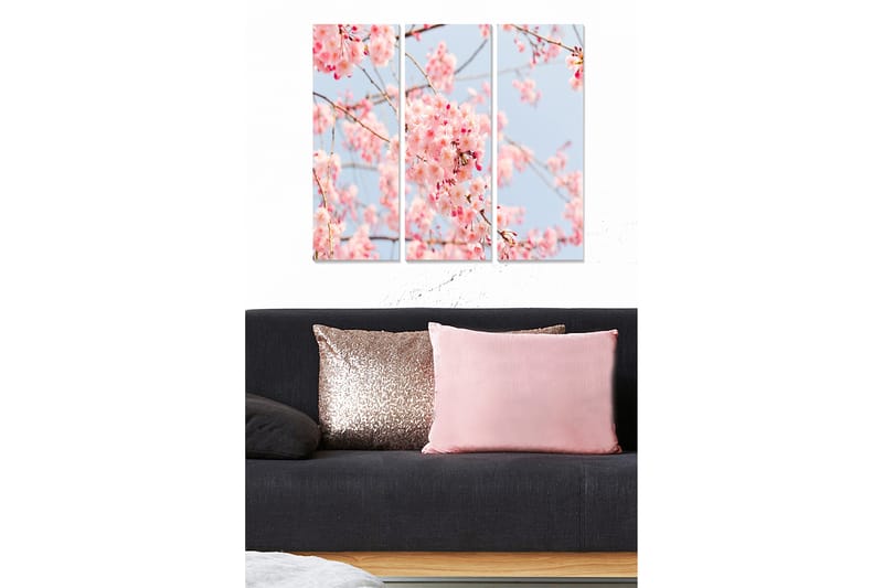 Canvastaulu Floral 3-pak Monivärinen - 20x50 cm - Sisustustuotteet - Seinäkoristeet