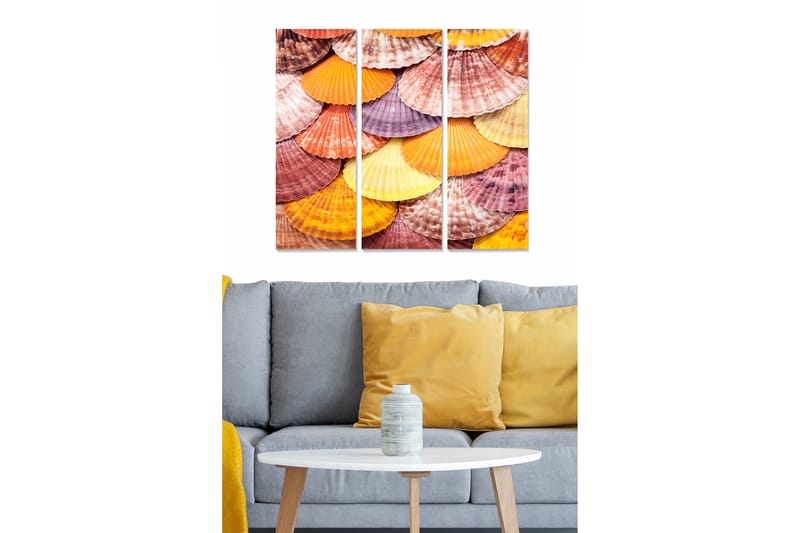 Canvastaulu Floral 3-pak Monivärinen - 20x50 cm - Sisustustuotteet - Seinäkoristeet