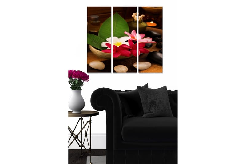 Canvastaulu Floral 3-pak Monivärinen - 20x50 cm - Sisustustuotteet - Seinäkoristeet