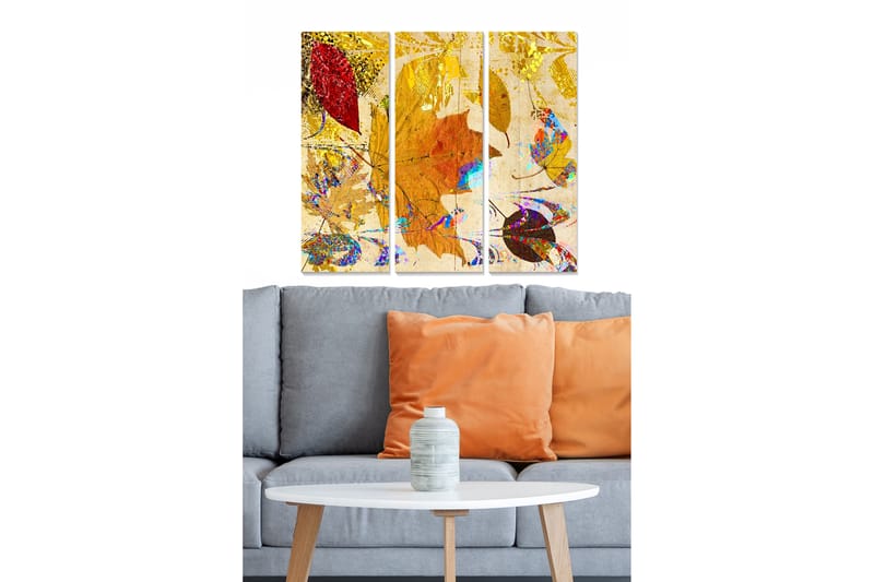 Canvastaulu Floral 3-pak Monivärinen - 20x50 cm - Sisustustuotteet - Seinäkoristeet