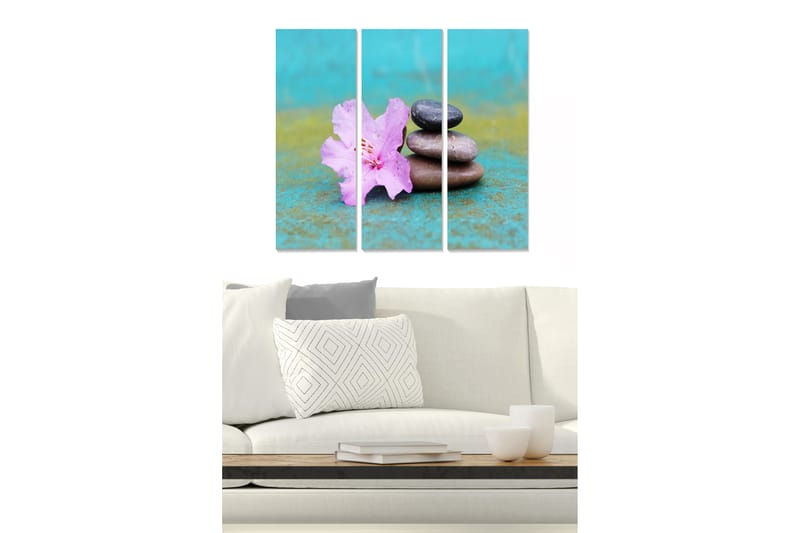 Canvastaulu Floral 3-pak Monivärinen - 20x50 cm - Sisustustuotteet - Seinäkoristeet