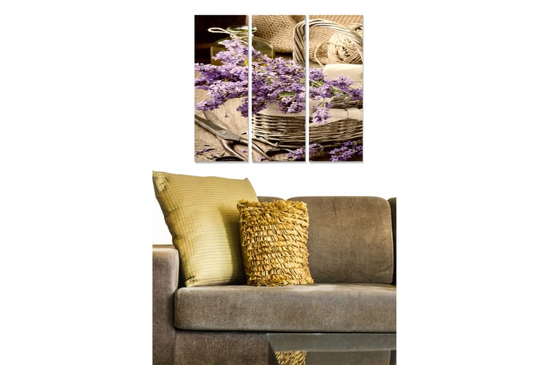 Canvastaulu Floral 3-pak Monivärinen - 20x50 cm - Sisustustuotteet - Seinäkoristeet