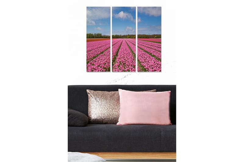 Canvastaulu Floral 3-pak Monivärinen - 20x50 cm - Sisustustuotteet - Seinäkoristeet