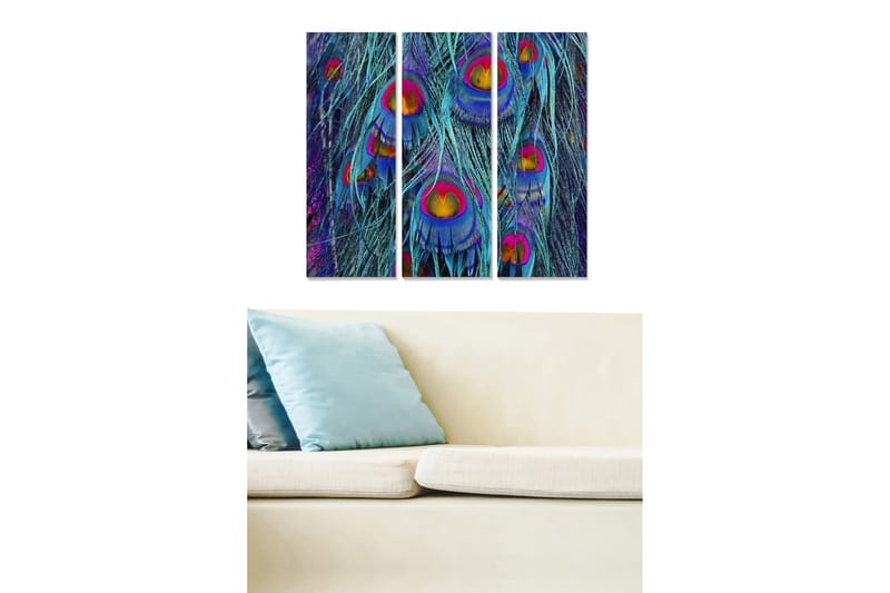 Canvastaulu Floral 3-pak Monivärinen - 20x50 cm - Sisustustuotteet - Seinäkoristeet