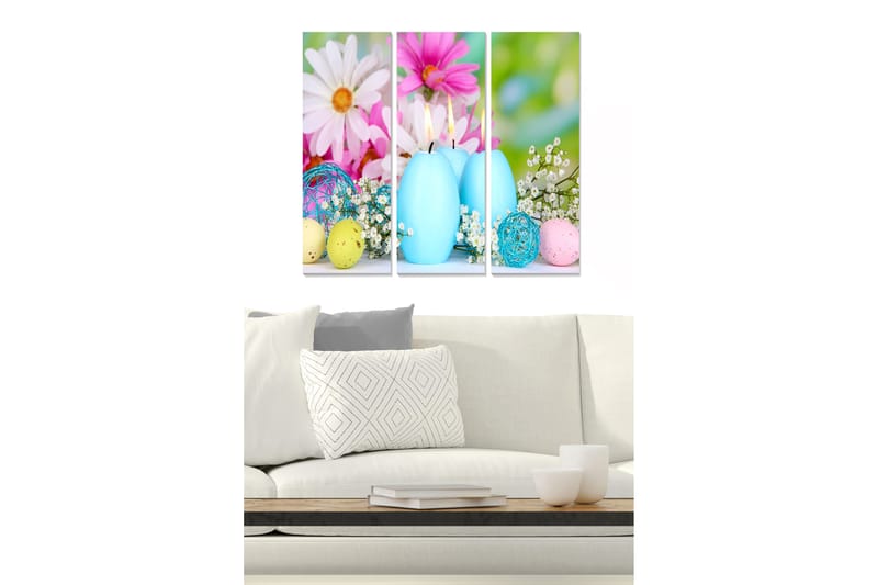 Canvastaulu Floral 3-pak Monivärinen - 20x50 cm - Sisustustuotteet - Seinäkoristeet