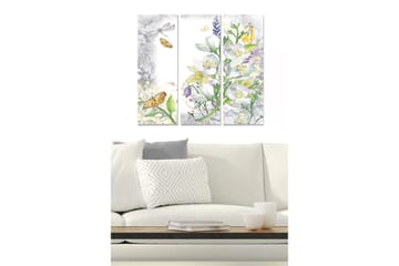 Canvastaulu Floral 3-pak Monivärinen - 20x50 cm - Sisustustuotteet - Seinäkoristeet