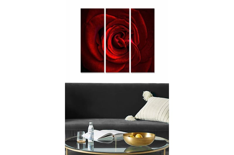 Canvastaulu Floral 3-pak Monivärinen - 20x50 cm - Sisustustuotteet - Seinäkoristeet