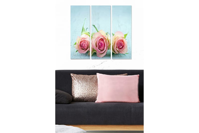 Canvastaulu Floral 3-pak Monivärinen - 20x50 cm - Sisustustuotteet - Seinäkoristeet