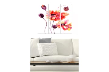 Canvastaulu Floral 3-pak Monivärinen - 20x50 cm - Sisustustuotteet - Seinäkoristeet