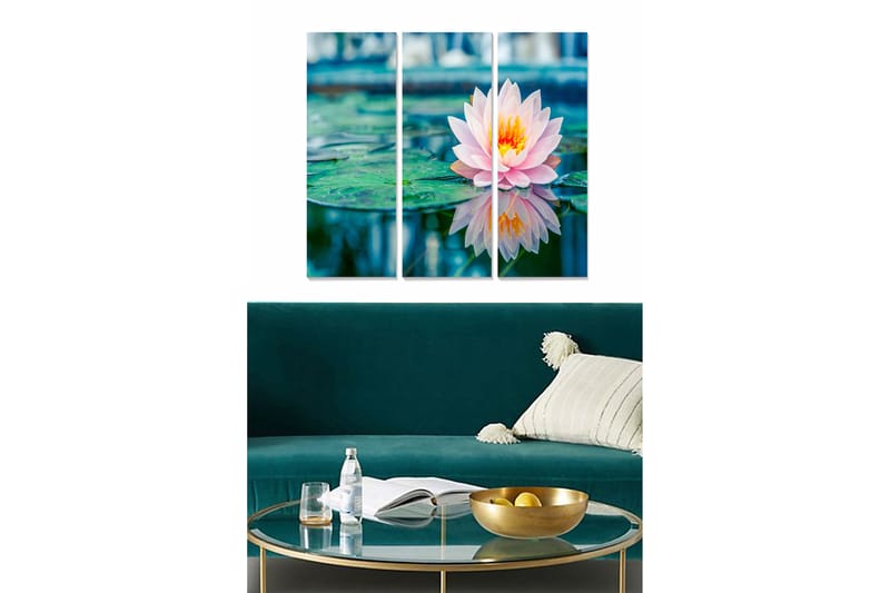 Canvastaulu Floral 3-pak Monivärinen - 20x50 cm - Sisustustuotteet - Seinäkoristeet