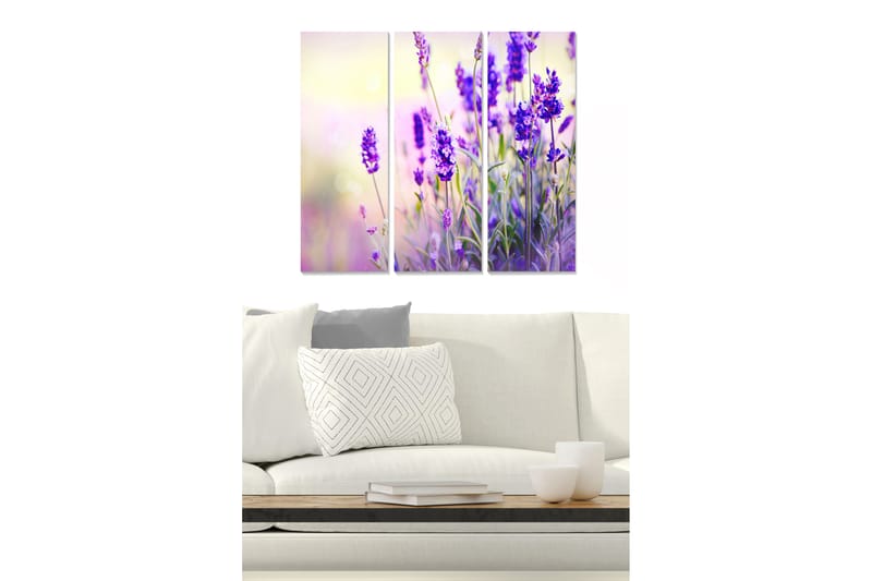 Canvastaulu Floral 3-pak Monivärinen - 20x50 cm - Sisustustuotteet - Seinäkoristeet